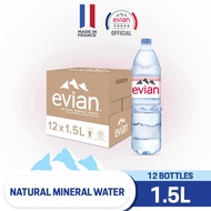 evian Natural Mineral Water (12 x 1.5L Case)