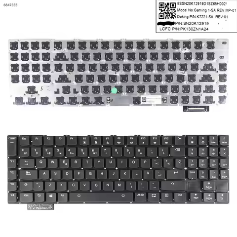 SP Laptop Keyboard for Lenovo IdeaPad Y900-17ISK Y910-17ISK Y920-17IKB Black with Full Colorful Back