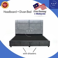 FREE INSTALL Katil Murah Queen Size Bed Frame Headboard Divan King Size Bed Water Repellent Muji Sty