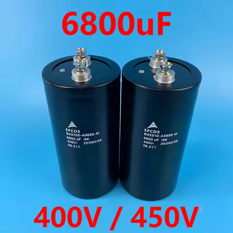 EPCOS 6800UF 400V 450V B43310 B43310-A5688-M 85℃ Capacitor UPS Drive Inverter Bolt Screw Capacitor 6