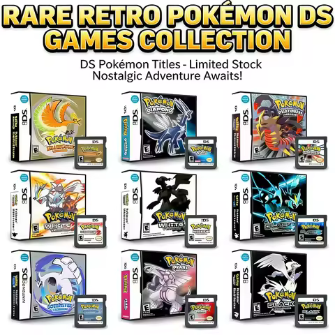 Pokemon NDS Game Card 3DS 2DS DS Card SoulSilver HeartGold Platinum Game Card Pokemon Game Card BLAC