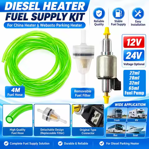 4M Fuel Hose Oil Filter for Webasto Diesel Parking Heater 22/28/32/65ml Fuel Pump 12V 24V Compatible