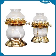 [Direrxa] fellaptop Oil Lamp Oil Lantern Lotus Flower Lamp Decorative for Holiday Table
