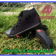 HITAM School and scout shoes NB Plain black boots for men and women for elementary, middle and high 