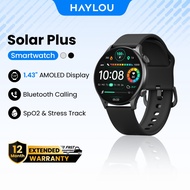 HAYLOU Solar Plus Smart Watch 1.43"AMOLED Display Bluetooth Phone Call Smartwatch Health Monitor IP6