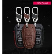 For Peugeot 301 308 408 2014 2008 508 3085 2015 Genuine leather car Key Cover Holder