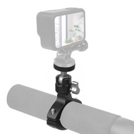 Mini Ball Head Bike Mount for GoPro 13, CNC Aluminum Handlebar Clamp Fits 27-35mm Tube, 360 Swivel A