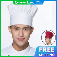 Mens Chefs Hat Cooking Hat Hygienic Hat White Red Fabric Hat
