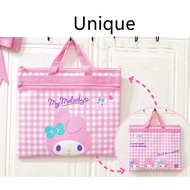 [READY STOCK] Melody Tuition Bag A4 Melody Bag Melody Multifunction Storage Bag Stationary Melody Be