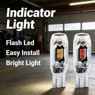 W5 T10 Bulb 194 4pcs Lens Indicator Motorcyle Turn Flash