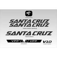 Santa Cruz V10 Bike Decal Frame Sticker Can Be CUSTOM