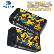 2Pcs VSVAW 2S Lipo Battery 7.4V 7000mAh 130C with XT90/T/XT60 Connector for RC Buggy Truggy Vehicle 