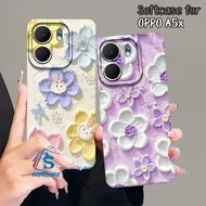 HP Oppo A5X 2025 Case Oppo A5 4G/ / oppo A5i PRO 4G / oppo A5i PRO 5G Modern Aesthetic Flower Motif 