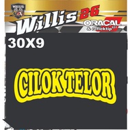 Egg cilok writing sticker, sticker for sales name