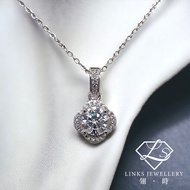 ［Real Moissanite］Can Pass Diamond Test 18K Gold Micro Set Four Leaf Clover Necklace Pendant MNG037 M