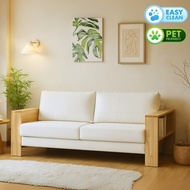 LOFT LIVING SENDAI Solid Wood 3 Seater Sofa-japandi design sofa