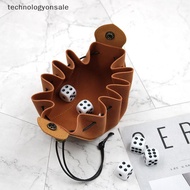 [Tech] PU Leather Dice Bag Tray Cute Drawstring Pouch Coin Purse Dice Storage Bag Boutique