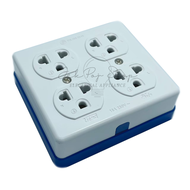 ปลั๊กมีกราวด์ เต้ารับกราวด์ ปลั๊กลอย ติดลอย ติดผนัง 4 ที่ 16A 250V ยี่ห้อ วีน่า VENA