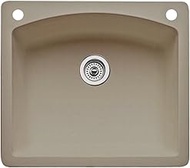 Blanco 441280-2 Diamond 2-Hole Single-Basin Drop-In Granite Kitchen Sink, Truffle