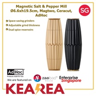 AdHoc Ceracut Magtwo Magnetic Salt & Pepper Mill Ø6.6xH19.5cm