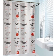 Tirai Kamar Mandi / Shower Curtain Gorden Kamar Mandi Grade B Tirai Kamar Mandi Anti Air  Tebal 200x200 warna hitam Tirai Kamar Mandi Waterproof Tirai kamar Mandi Anti air satu set Tirai Kamar Mandi Anti air karakter Tirai kamar mandi polos