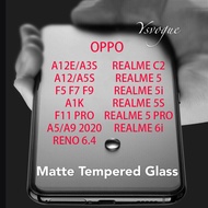 Matte frosted tempered glass for Oppo A5/A9 F11 pro,F7,F9,A3s,A5s,Reno6.4,Realme C2/A1k C3/5/5i/5s/6