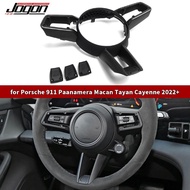 For Porsche 911 992 Carrera Targa Turbo 2022 2023 2024 Genuine Carbon Fiber Interior Cover Steering 