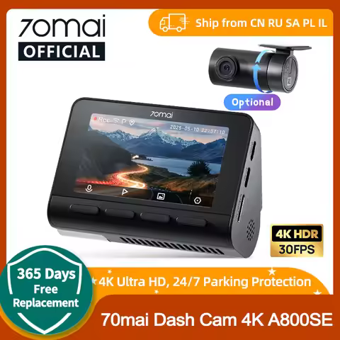 70mai 4K Dash Cam A800SE Upgraded Version of 70mai A800S Voice Control Supercapatior GPS ADAS Car DV