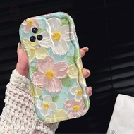 Samsung A54 A04E A51 A52 A34 A32 A23 A13 A12 A02S A03S A04 A50 A50S A30S M12 M04 M40S Oil painting flower silicone phone case