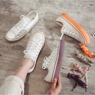 New canvas shoes, women's small white shoes, Korean shoes, women's leisure shoes, harbor style sprin