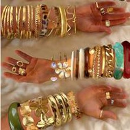 Vintage Elegant Retro Coin Inspired 25-4pcs Metal Multi-Element Geometric Irregular Leopard Print Th
