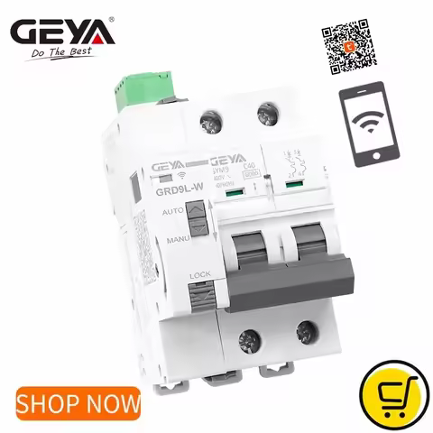GEYA Tuya MCB Wifi Recloser Remote Control Circuit Breaker GRD9L-W 2P MCB 6KA Automatic Wireless Int