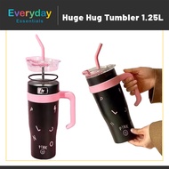 【E.E】BlckPink Tumbler Drinking Cup 1250ml Tumbler Thermos Mug With Handle and Straw Big Large Capaci