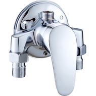 洁佳特铜明装三角淋浴水龙头太阳能热水器混水阀上水淋浴龙头家用