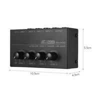 [TyoungSG] Gazechimp 4 Channel Audio Mixer Portable Stereo Mixer for Bass Bars Outdoor