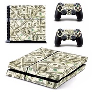 Decal Vinyl Skin Protection Sticker Dollar Money Cash For Playstation4 PS4 Console  2 Controller Ski