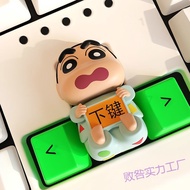 3D Creative Personality Cute Round Crayon Shin-chan Keycap Resin Mechanical Cap Single Decoration fo