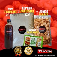 Set Takoyaki DIY Tepung Takoyaki Mix + Sos Takoyaki + Bonito Flakes + Mayonis By Takoyaki Mitako