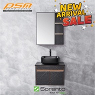 SORENTO Stainless Steel 304 Water Proof Bathroom Counter Top Basin Mirror Cabinet Combo SRTBF31419