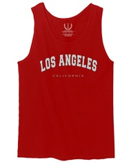 VICES AND VIRTUES Los Angeles California Cali LA Retro Fonts Men's Tank Top