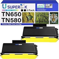 SuperInk 2 Pack Compatible Toner Cartridge Replacement for Brother TN580 TN650 TN-650 TN620 High Yie