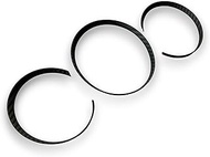 Matt Carbon Fiber Style Dashboard Dial Gauge Rings Bezel Trim for Porsche 981 Cayman Boxster GT4 GTS