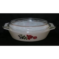 Pyrex June Rose Oval [original] [vintage] [made in England]