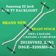 LED Backlight 9 lamp For Samsung 32 inch LED TV BACKLIGHT D3GE-320SM0-R2 BN64-YYC09 BN96-27468A LM41-00001R BN96-33972A 2013SVS32 DF320AGH-R1