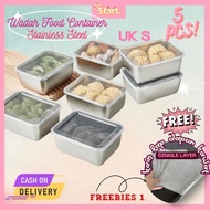 Food Box 304/ Food Container Refrigerator/ Container Stainless Steel 304 with Lid Food Container 3PC
