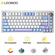 AULA LEOBOG Hi75 75% Mechanical Keyboard 81 Keys Wired Hot Swap RGB Gasket Structure With Knob Custo