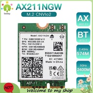 【lesley】AX211NGW WiFi 6E M.2 Key E CNVio2 Dual Band 2.4Ghz/5Ghz Wireless Network Card Kit 802.11Ac  