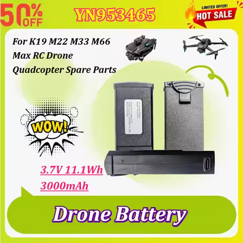 1-2Pcs YN953465 3.7V 11.1Wh 3000mAh Li-ion Battery for K19 M22 M33 M66 Max RC Drone Quadcopter Spare
