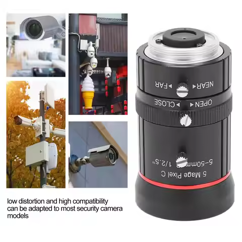 Manual Aperture Lens Camera Zoom Lens 5‑50mm 5MP Focal Length C Mount Manual Aperture High Definitio