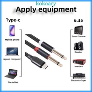 KOK USB C to 6 35mm 1 4inch TRS Cable for Mixers Superiors Sound Quality Wire